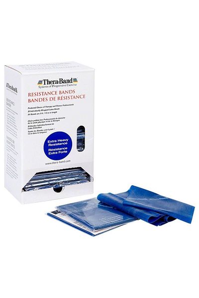 THERABAND شريط بيلاتيس أزرق متعدد الصلابة من ثيرا باند، 1.5 متر، معبأ