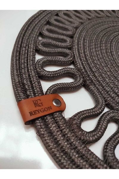 REYGON TEKSTİL Wicker Weave Wavy Jute Woven Snail Plate Placemat E6
