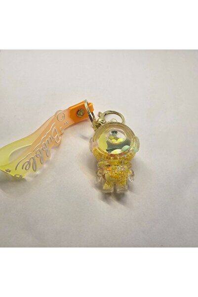 Maison Shop Figürlü içi Su Dolu  Astronot  Şeklinde Hareketli Sevimli Anahtarlık/Çanta Süsü/ Araba Süsü