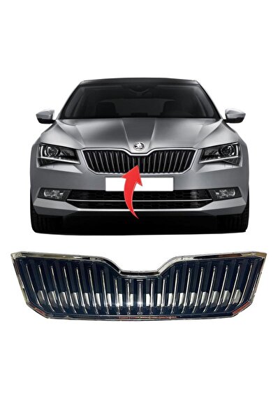 Genel Markalar Skoda Superb Ön Panjur Full Krom 2015-2019 Arası Uyumlu 548745...