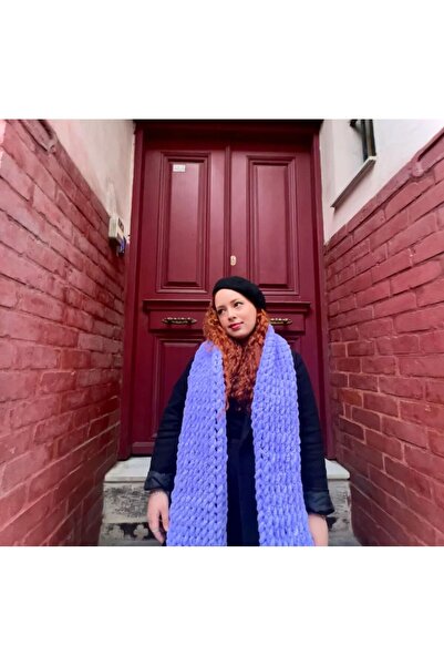 AidaAstrid Puffy El Örgüsü Atkı (60 farklı renk seçeneği )