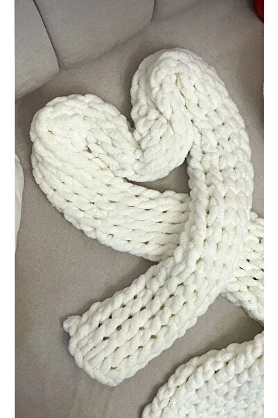 AidaAstrid Puffy El Örgüsü Atkı (60 farklı renk seçeneği )