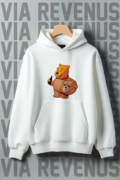 Vordevia Світшот з капюшоном і 3-нитковим принтом Winnie - з кишенею-кенгуру