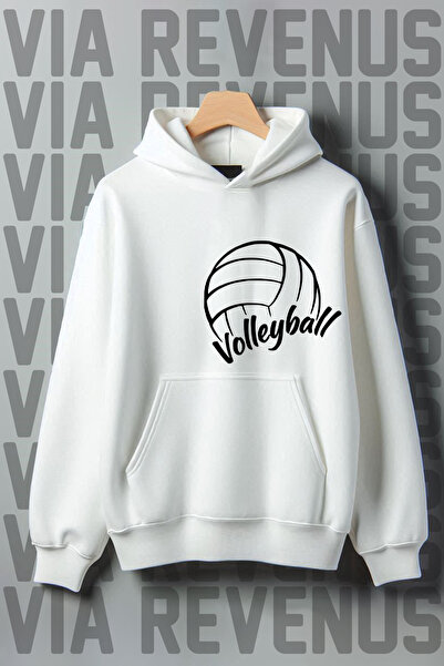 Vordevia Μοτίβο μπάλας βόλεϊ - Τσέπη καγκουρό με 3 νήματα, φαρδιά εφαρμογή, φ...