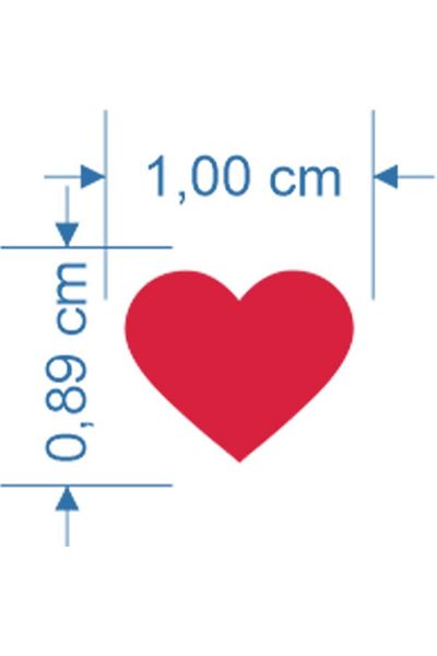 AKSE DESIGN PRINT Heart Sticker 100 Pieces 1 cm Gift Wrapping Sticker