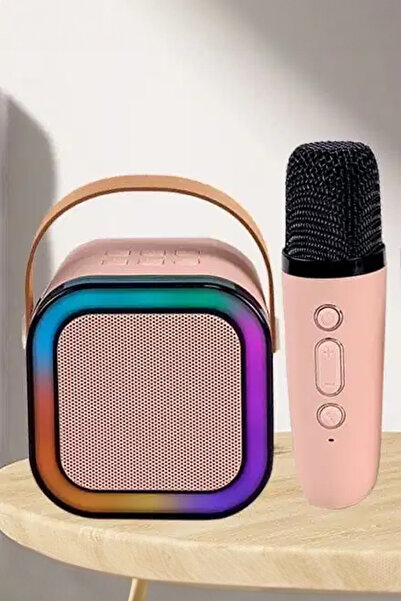 AfterTimes Kareoke Mikrofonlu Eğlenceli Parti İçin Bluetooth Özellikli Hoperlör