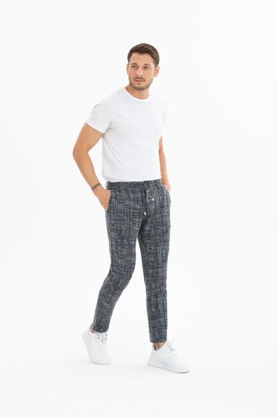 Jeany Jeans Jake Gray Waist Tied Side Pocket Jogger Trousers