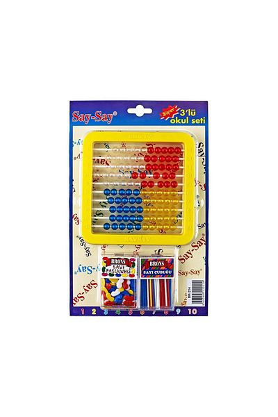 Brons Mishap Abacus Set with Sticks and Beans - Mixed Color 1 Piece