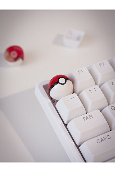 buffed Pokeball Mekanik Klavye Tuşu Artisan Keycap Gamer Aksesuar buffed