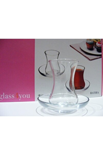 Paşabahçe Glass4you 12li Çay Takımı 6 Bardak 6 Tabak