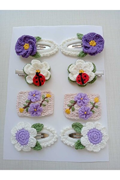 Kadın Girişimciler Atölyesi Набір з 8 ручноробних затискачів для волосся з кв...