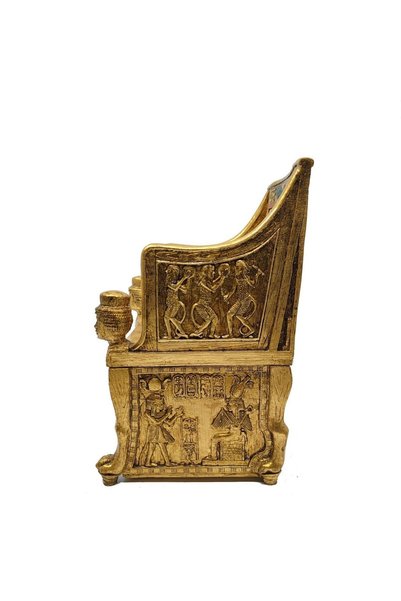 Tüterler Princess Sitamun's Throne Gold Jewelry Box | Decorative Covered Jewelry Box | Ancient Egyptian Box