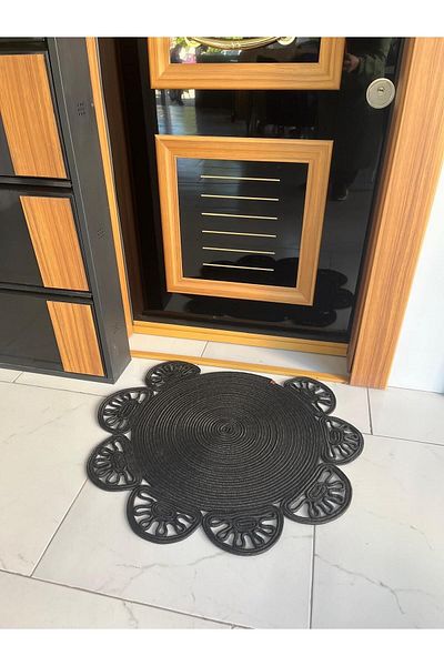 eftlyhome Modern Rugged Jute Wicker Doorfront - Bathroom Kitchen Living Room Living Room Mat Gift