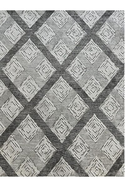 Nesrin Jel Taban Dekoratif Gri Kaymaz Yolluk Ve Halı