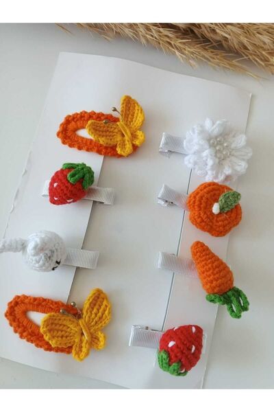 Kadın Girişimciler Atölyesi Toka Rengarenk Повернення до школи 8 штук Ручної роботи Еко-пакет