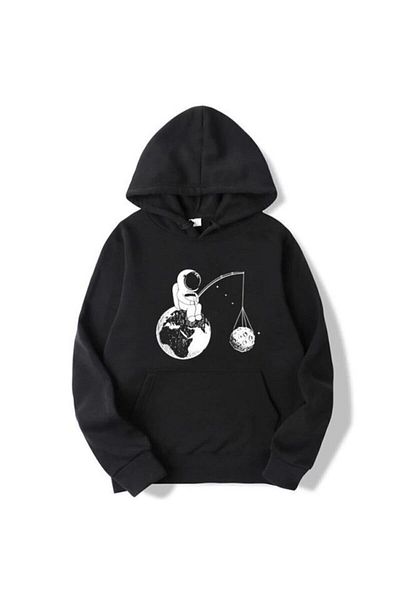 Ars Βαμβακερό φούτερ με κουκούλα Space Printed