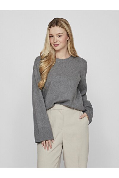 VILA Strickpullover Rundhals