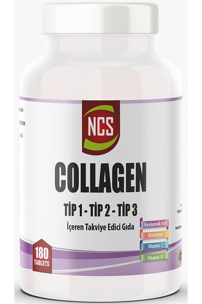 NCS 1000 Mg Type 1 - 2 - 3 Glutathione Vitamin C - E 180 Tablets