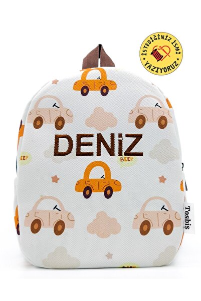 Tosbiş [ İSTEDİĞİNİZ İSMİ YAZIYORUZ ] BEEPBEEP 0-8 Yaş Çocuk Sırt Çantası, An...