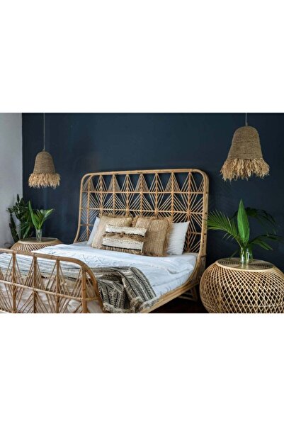 mammoly Bali Tarzı Doğal Rafya Avize