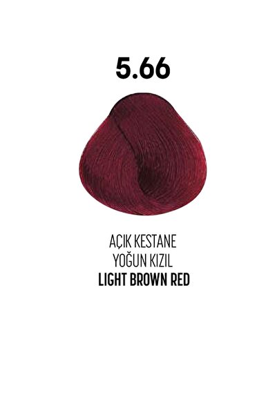 glam look 5.66 / Açık Kestane Yoğun Kızıl - Light Brown Red - Saç Boyası 50 ml