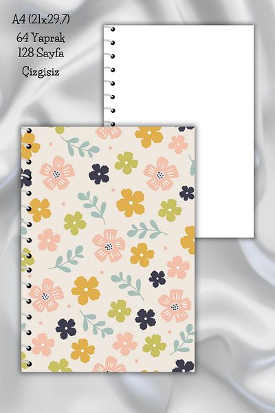 daily notebook دفتر ملاحظات مدرسي غير مبطن مقاس A4 - 64 ورقة (21x29,7 سم)