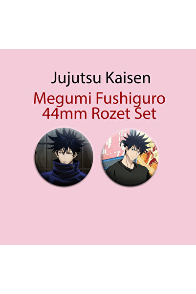 Akumastik Jujutsu Kaisen Megumi Fushiguro 2 adet 44mm Buton Rozet - 44mm Buto...