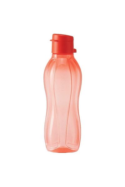 Tupperware زجاجة صديقة للبيئة سعة 500 مل بنمط زهرة الرمان - تغليف هدايا وغطاء عملي