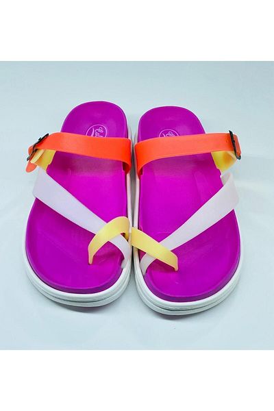 Calx Flexible and Comfortable Women's Slippers - Colorful, Non-Slip Sole, Flip Flops, for Beach and Garden