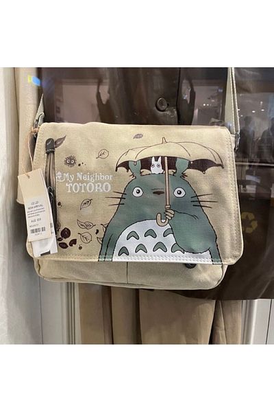 DEEFWEAR Crem My Neighboor Totoro Canvas Model Messenger Bag -mingalondon