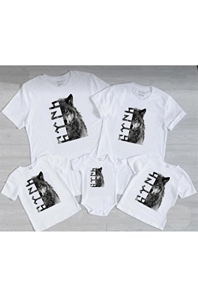 venüsdijital GÖKTÜRK KURT  AİLE KOMBİNİ TİŞÖRT ZIBIN(Gözüken 1 adet zıbın fiyatıdır.)