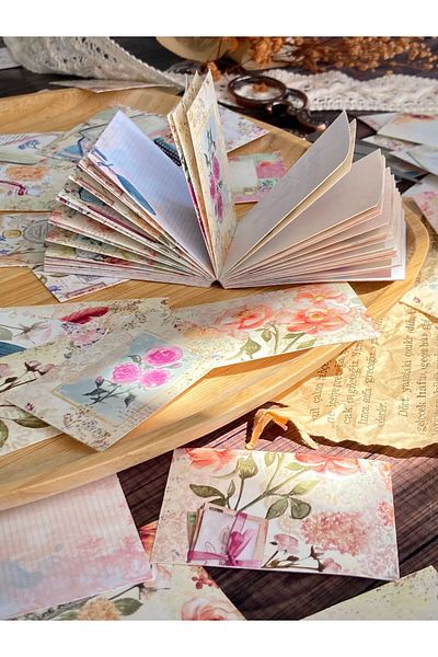 Hume Craft كتيب ملصقات دفتر ملاحظات ذو طابع عتيق - ملصق جدول أعمال مجلة رصاصة