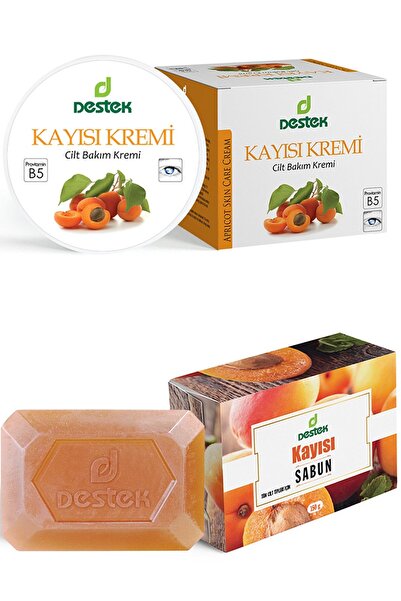 Destek كريم بخلاصة المشمش 45 جرام وصابون المشمش 150 جرام (مجموعة من 2)