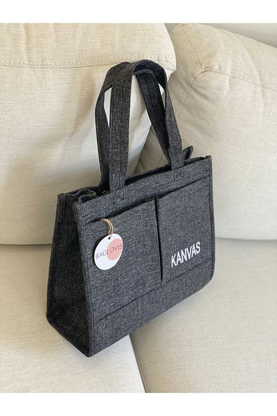 BAGLOVİS Μεγάλη κεντημένη πάνινη τσάντα ώμου