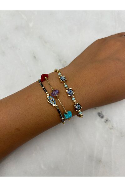 Gigi Mixed Bracelet with Natural Stones
