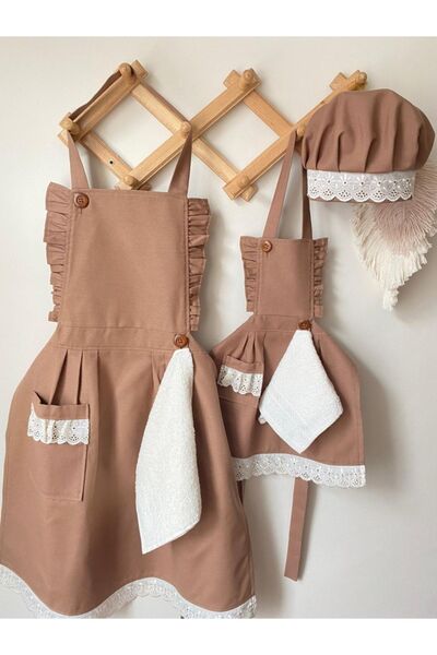 Hayalperest Mutfak Önlüğü Anne-kız Kombinli 5-8 Yaş Uyumlu