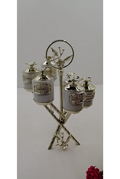 moda atölyesi طقم توابل السلسلة الفضية 6 قطع موديل متعرج