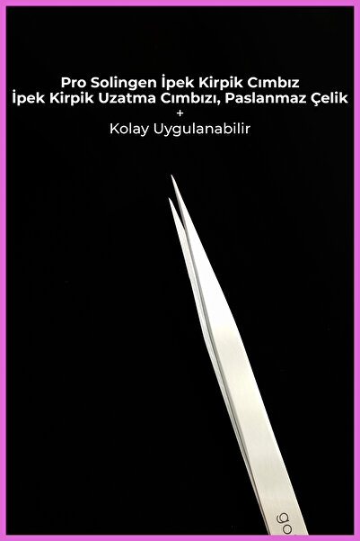 GXMPRO Solingen Gold İpek Kirpik Cımbız, İpek Kirpik Uzatma Cımbızı