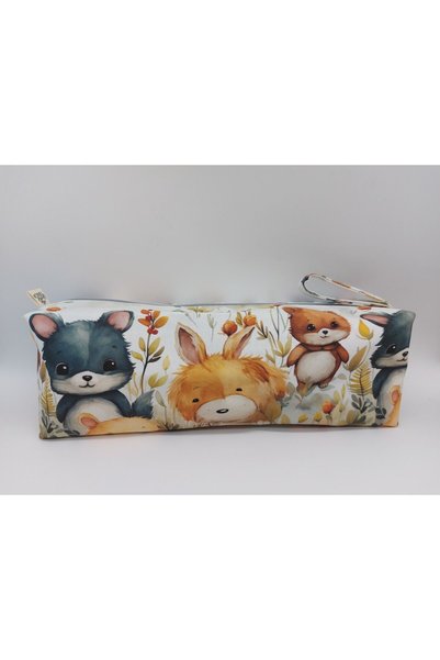 ATÖLYE MİLLA Cute Forest Animals XL Hair Styling Bag
