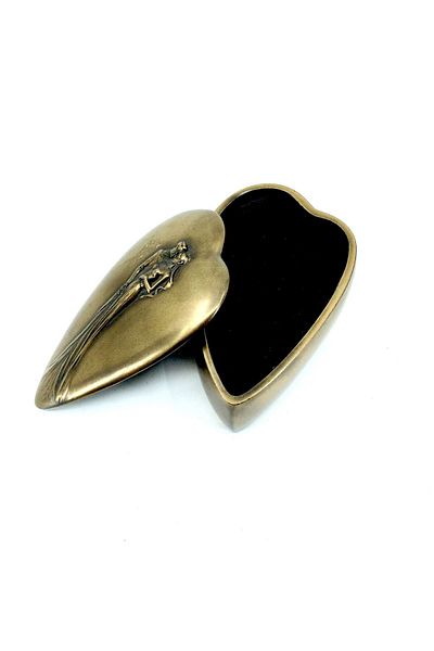 Tüterler Small Jewelry Box with Bride and Groom Figures | Decorative Ring Box | Promise Engagement Tray Decoration