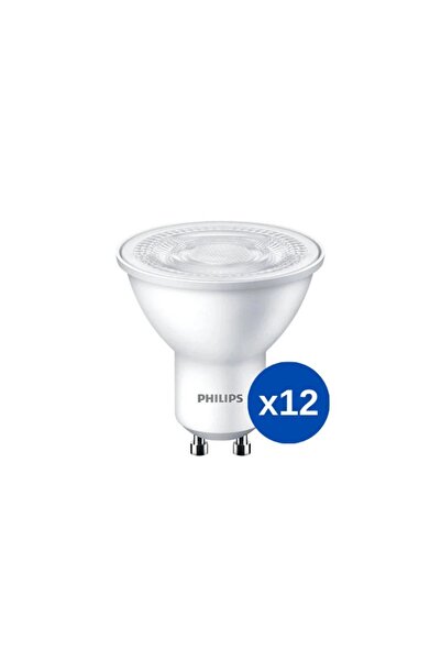 Philips LED SPOT 50W GU10 Sarı Işık  3000K 12'li Paket