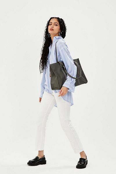 minebag Geantă de umăr pentru femei Parachute Fabric Shopper Amelia Antracit