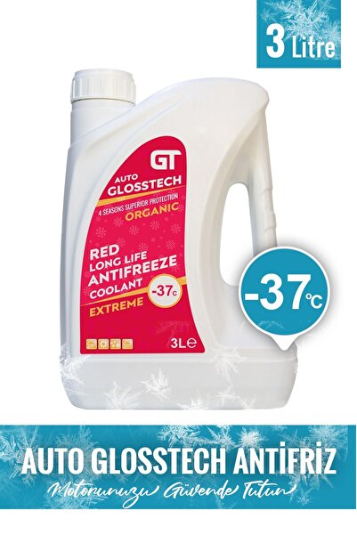 AUTOKAMA Auto Glosstech Car Coolant Red Antifriz - 37°C – 3 Litre