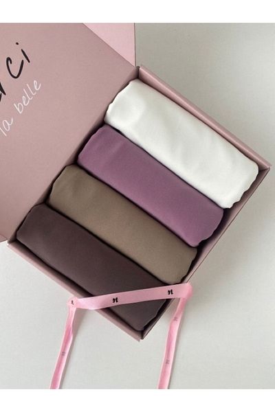hijabchi Combed Cotton Shawl Set of 4 Jersey Shawl Lycra Shawl Jersey Hijab Lycra Hijab