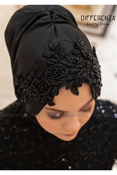 Differenza Μαύρο σάλι με περιτύλιγμα Sultan