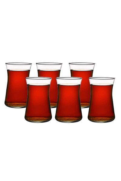 Paşabahçe 42361 6-Piece Tea Glass with Saddlebags 170 Cc
