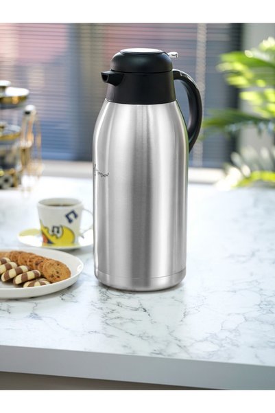 AHİR TİCARET Penguenn Paslanmaz Çelik 3 Litre Çift Katlı Çay Termos ( 30 Çay Bardak)
