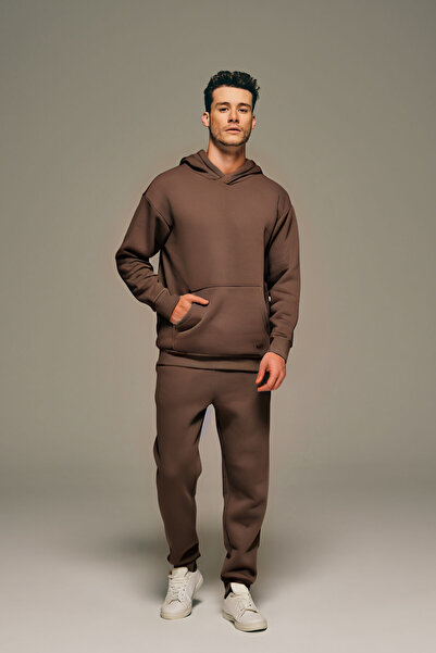 OKULCUBABA Ανδρικό σετ φόρμας casual με 3 βαμβακερά νήματα, εποχιακό, κανονικ...