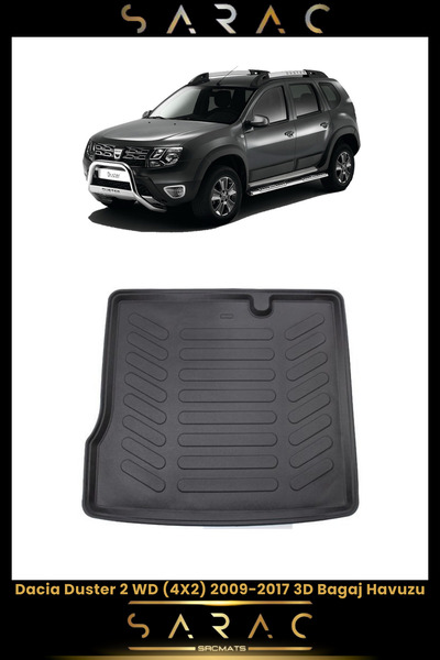 SRCMATS Dacia Duster 4x2 2012 Model Araca Özel 3d Bagaj Havuzu