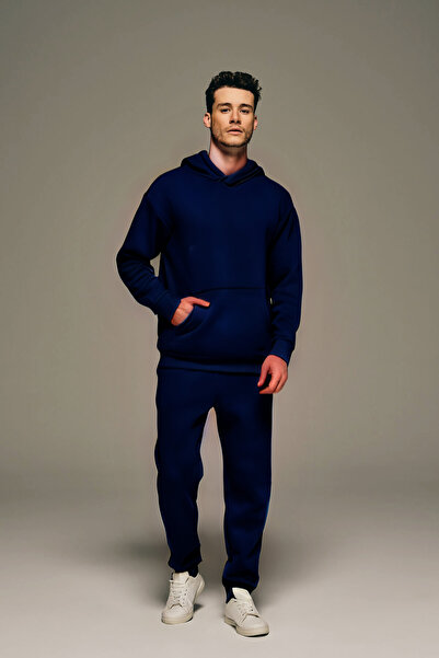 OKULCUBABA Ανδρική φόρμα εποχιακής βαμβακερής φόρμας - 3 κλωστές, κανονική εφ...